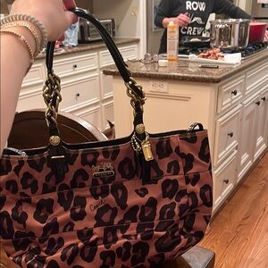 Coach Leopard Print Tote Bag